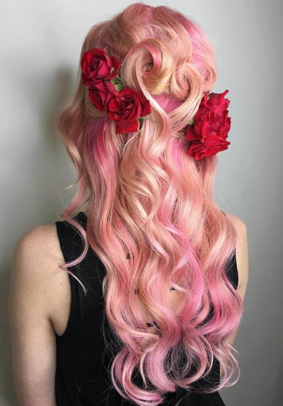 cotton candy hair doll