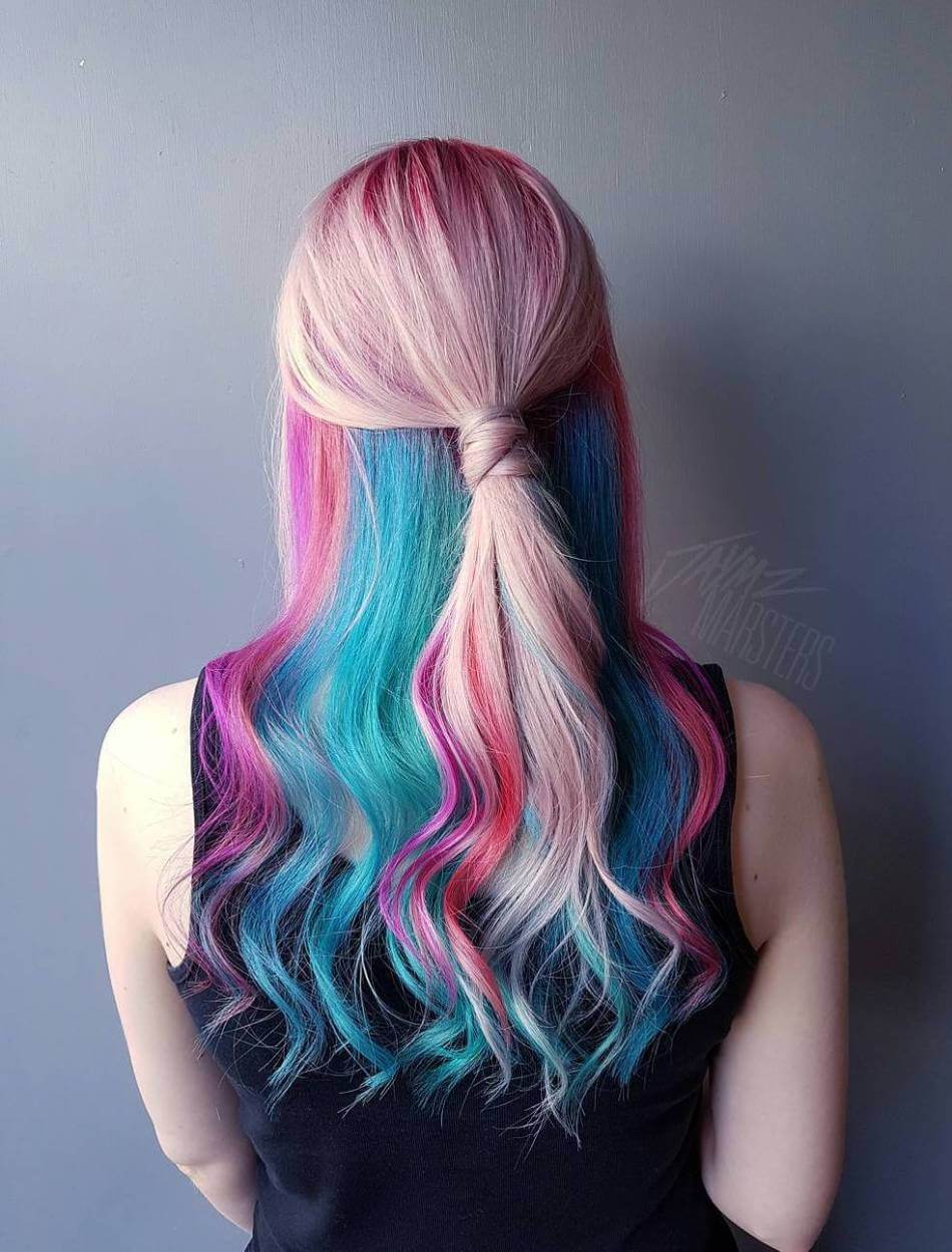 Cotton Candy Blue Hair