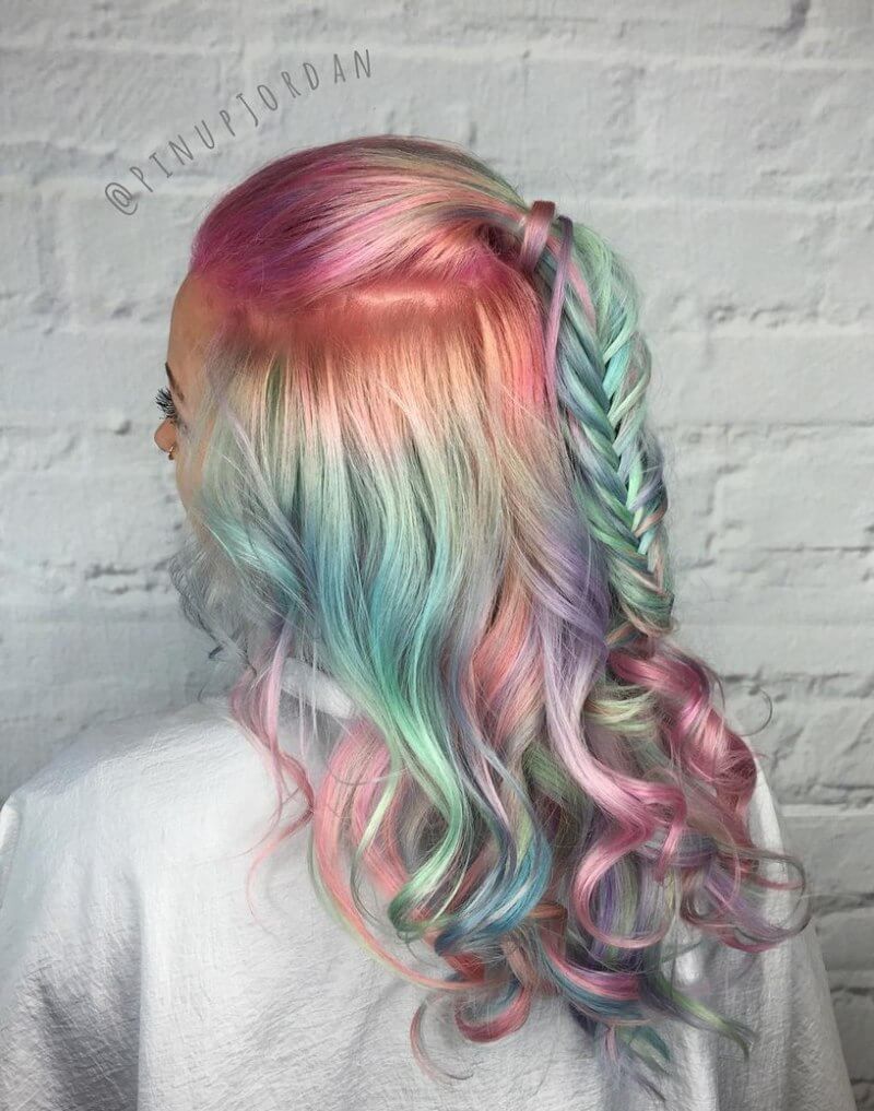 Cotton Candy Blue Hair