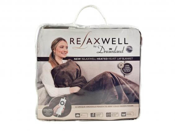 Relaxwell Heated Velvet Lap Blanket