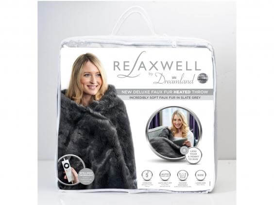Relaxwell Deluxe Faux Fur Heated Throw
