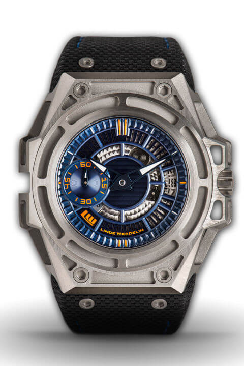 Linde Werdelin Spidolite Titanium Blue watch