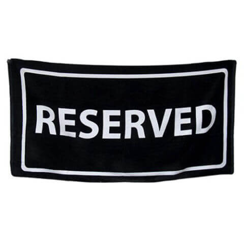 Zeckos Reserved Beach Towel