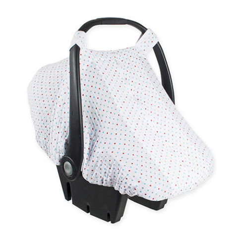 Bébé au Lait Muslin Car Seat Cover in Polka Dot