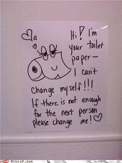 Funny Bathroom Notes